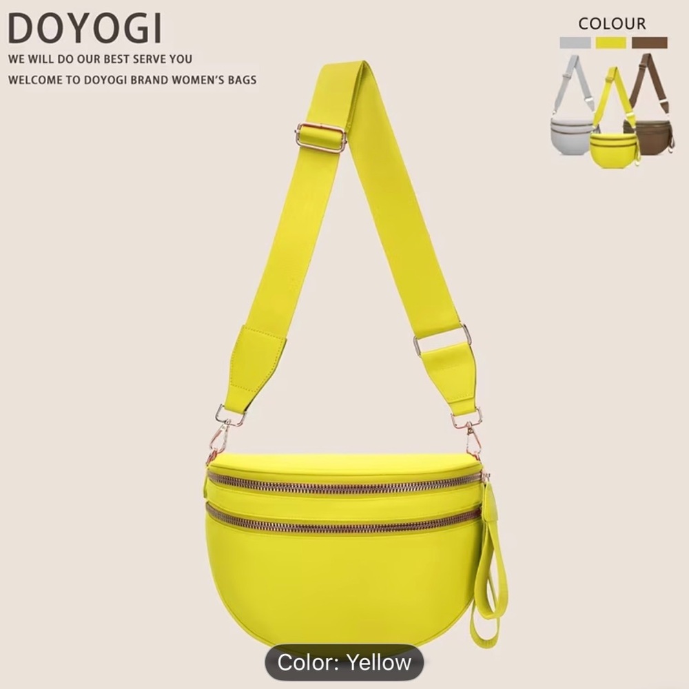 Women's Yellow Crossbody Bag